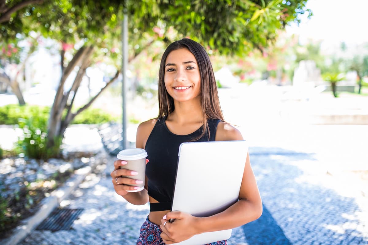 A student on campus